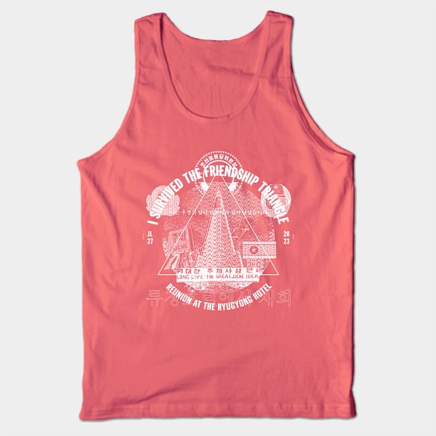 FRIENDSHIP TRIANGLE REUNION white logo Tank Top by TRRS